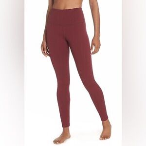 Zella Live In High Waist Leggings Burgundy